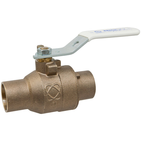 (Nibco Part#:  NJ83HX4) S-585-66-LF - Two-Piece Bronze Ball Valve - Lead-Free*, Full Port, Stainless Steel Trim, Solder