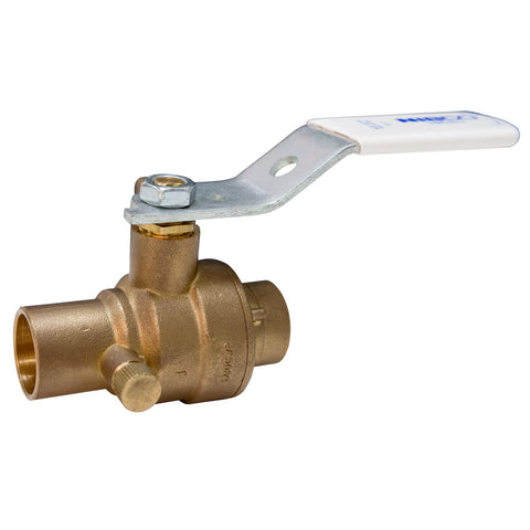 (Nibco Part#:  NJ99916) S-685-80-D-LF - Ball Valve - Lead-Free*, Two-Piece, Full Port, with Drain