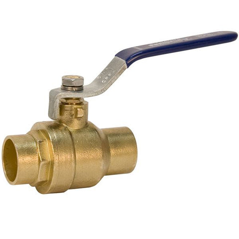 (Nibco Part#:  NJ998H5) S-FP-600A - Ball Valve - Brass, Two-Piece, Full Port, C x C