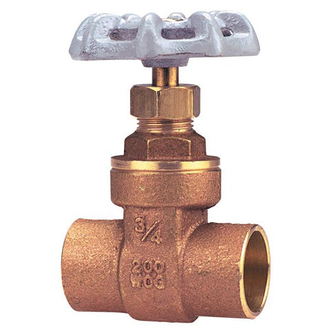 (Nibco Part#:  N00126A) SI-8 - Gate Valve - Brass, Full Port, Solder Ends