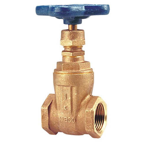 (Nibco Part#:  NL0J00F) T-113 - Gate Valve - Bronze, Non-Rising Stem, Threaded