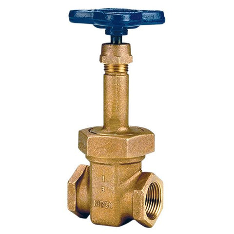 (Nibco Part#:  NL0Z004) T-124 - Gate Valve - Bronze, Rising Stem, Threaded