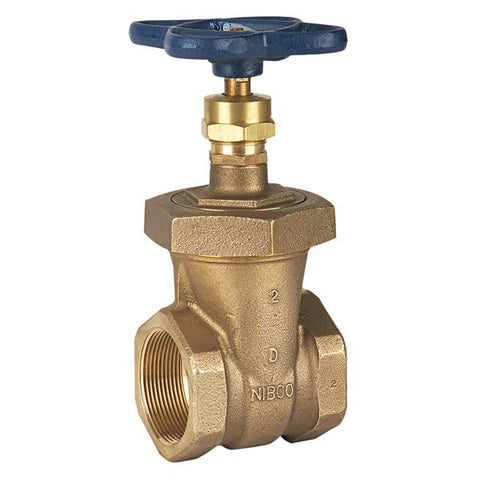 (Nibco Part#:  NL1T006) T-136 - Gate Valve - Bronze, Non-Rising Stem, Union Bonnet, Threaded