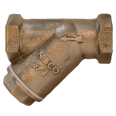 (Nibco Part#:  NL2QB0E) T-221-B - Strainer - Bronze, Solid Cap, Threaded Ends