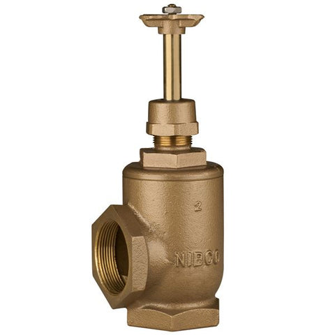 (Nibco Part#:  NL69P0D) T-381-WK - Angle Valve - Bronze, Irrigation, Rising stem