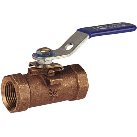 (Nibco Part#:  NL94104) T-560-BR-Y-20 - One-Piece Bronze Ball Valve - PTFE Seat, Bronze Trim