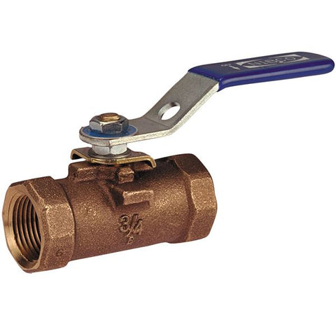 (Nibco Part#:  NL940U6) T-560-BR-Y-66 - One-Piece Bronze Ball Valve - PTFE Seat, Stainless Steel Trim