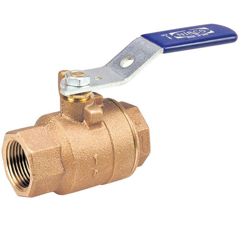 (Nibco Part#:  NL9500B) T-580-70 - Two-Piece Bronze Ball Valve - Conventional Port, Threaded