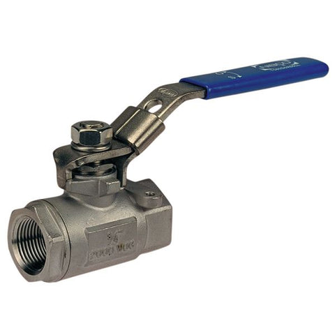 (Nibco Part#:  NL94Q74) T-580-S6-R-66-LL - Two-Piece Stainless Steel Ball Valve - Conventional Port, Stainless Steel Trim