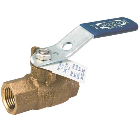 (Nibco Part#:  NL95H04) T-585-70-66 - Two-Piece Bronze Ball Valve - Stainless Steel Trim, Threaded End Connections