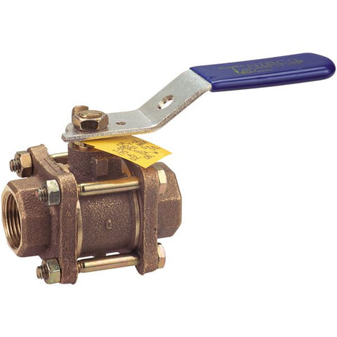 (Nibco Part#:  NL9850B) T-590-Y-UL - Three-Piece Bronze Ball Valve - UL Listed for Flammable Liquids