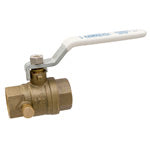 (Nibco Part#:  NL999X6) T-FP-600-AD-LF - Ball Valve - Lead-Free* Brass, Two-Piece, Full Port, NPT x NPT, with Drain