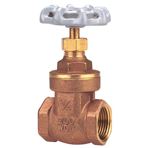 (Nibco Part#:  N001164) TI-8 - Gate Valve - Brass, Full Port, Threaded Ends