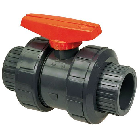 (Nibco Part#:  MA611AF) S45TB-E - Ball Valve - Model C, Socket, Tru-Bloc True Union, PVC Schedule 80, EPDM