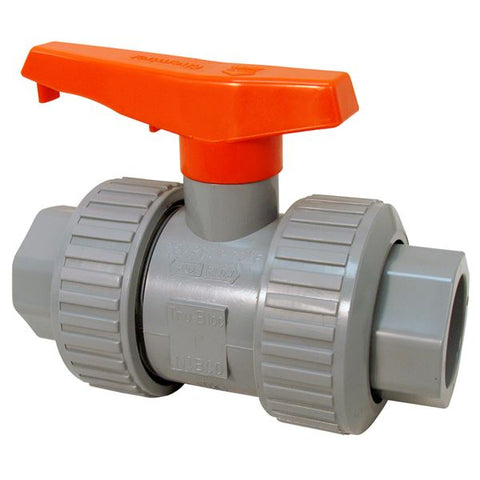 (Nibco Part#:  MB932U6) U51TB-E - Ball Valve - Model D, Universal End, Tru-Bloc True Union, Corzan HP CPVC Schedule 80, EPDM