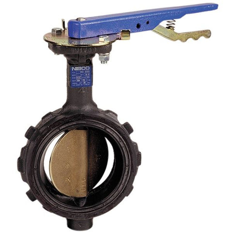 (Nibco Part#:  NLS090D) WC-2000 - Butterfly Valve - Cast Iron, Wafer Type, 200 PSI